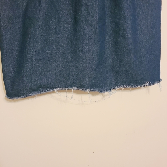 Shein Curve | Women's Denim Circle Skirt With Frayed or Raw Hems (Size 1XL) - Picture 11 of 12